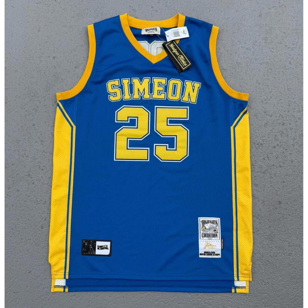 Men’s Derrick Rose Simeon High School Basketball Jersey Royal Blue 2XL